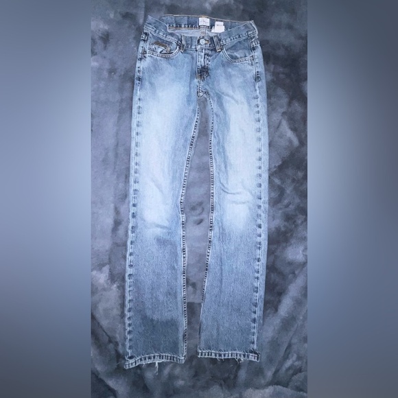 Calvin Klein Jeans Denim - Calvin Klein VTG blue jeans Denim 5 pocket sandblast low rise straight leg Sz 1